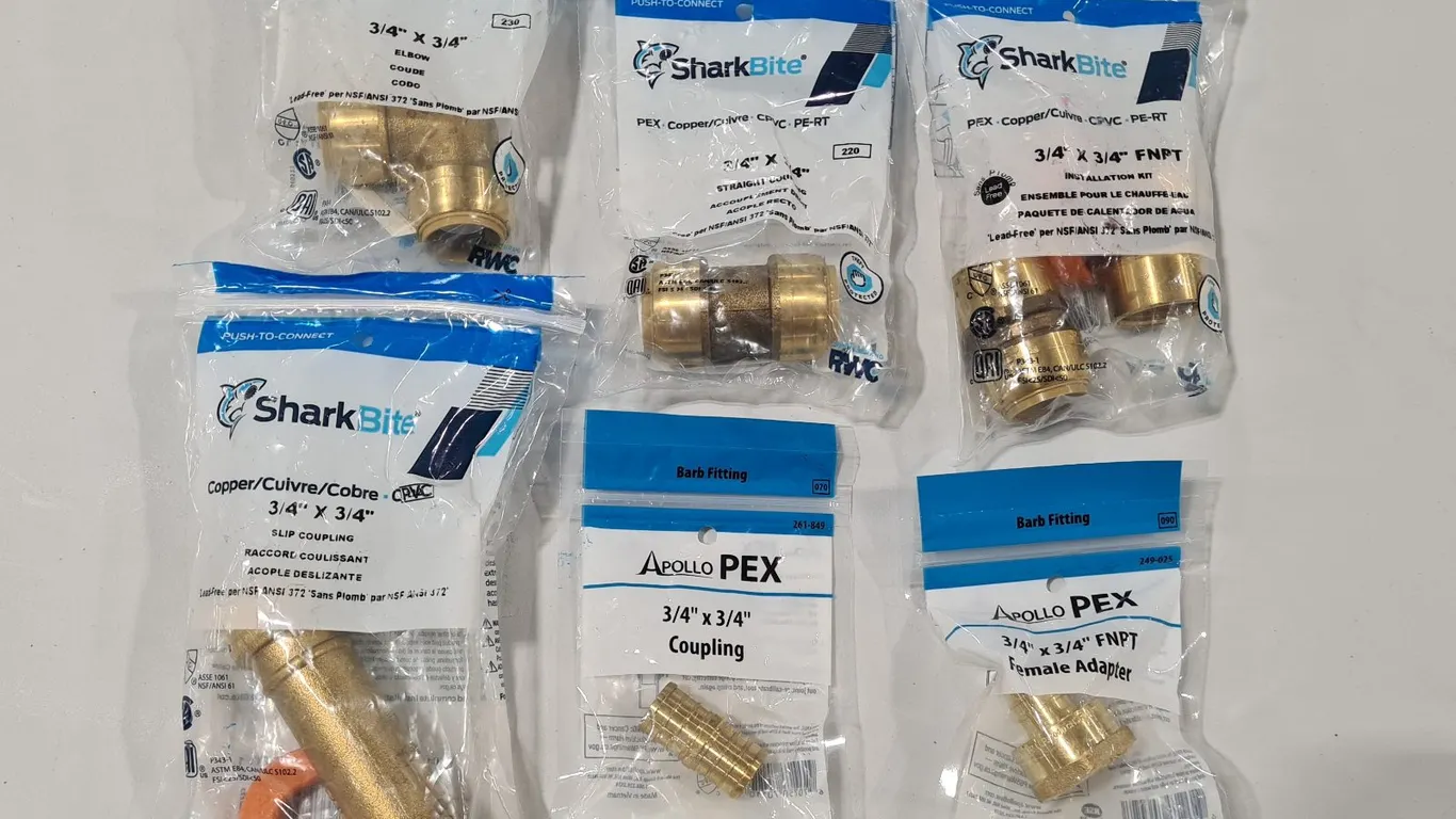 Assorted SharkBite and Apollo PEX Fittings
