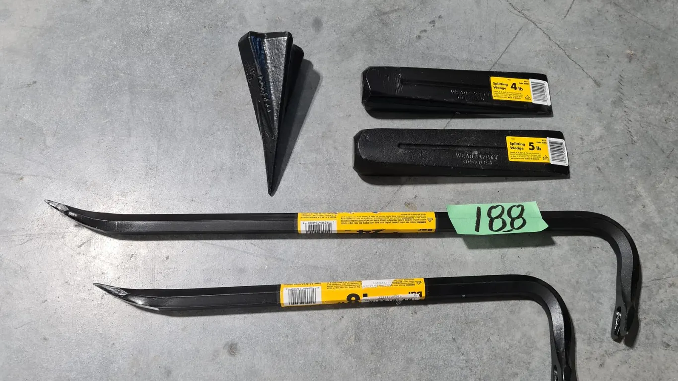 Assorted Wrecking Bars & Splitting Wedges