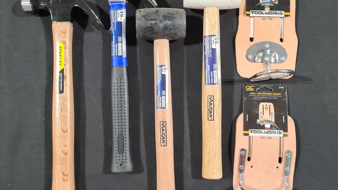 (4) Assorted Hammers & (2) Hammer Holders