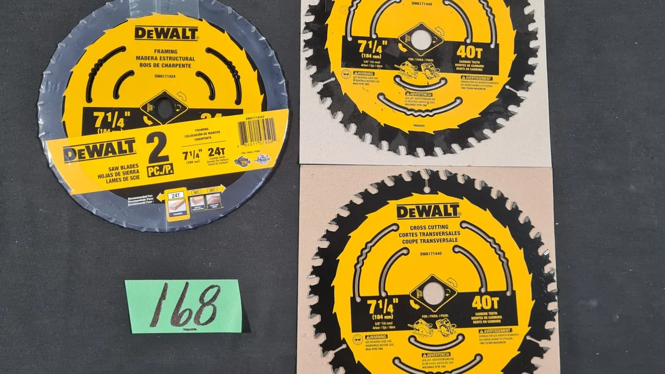 (3) DeWalt 7-1/4" Circular Saw Blades
