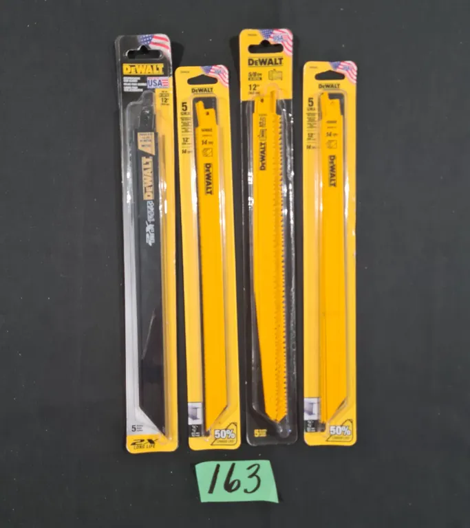(4) Assorted DeWalt Reciprocating Saw Blade Packs
