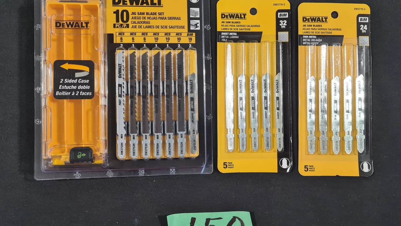 (3) Assorted DeWalt Jig Saw Blade Sets