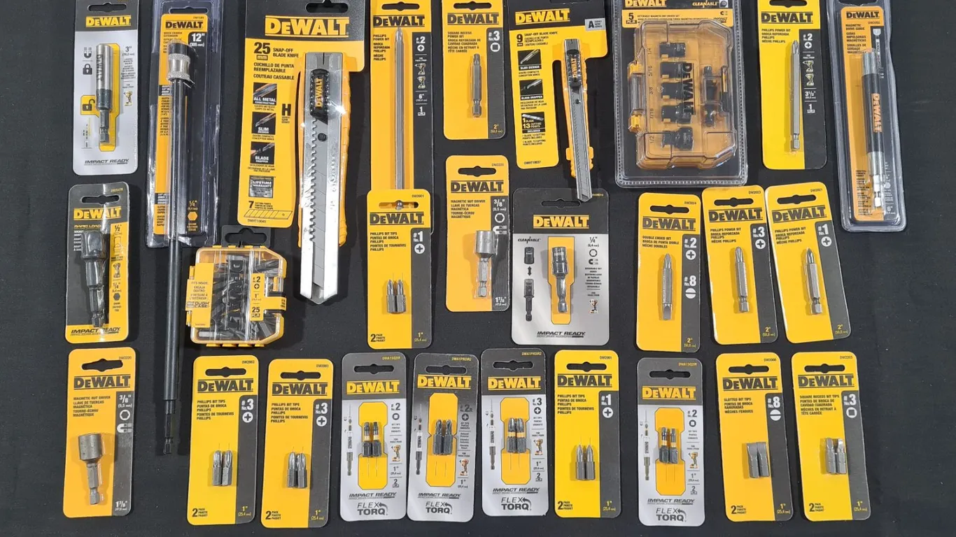 Assorted DeWalt Drill Bits and Accessories