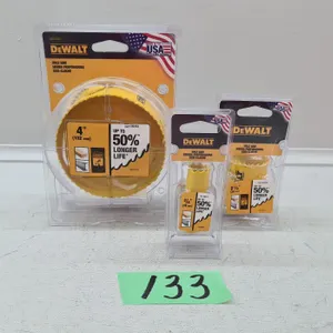 (3) Assorted DeWalt Hole Saws