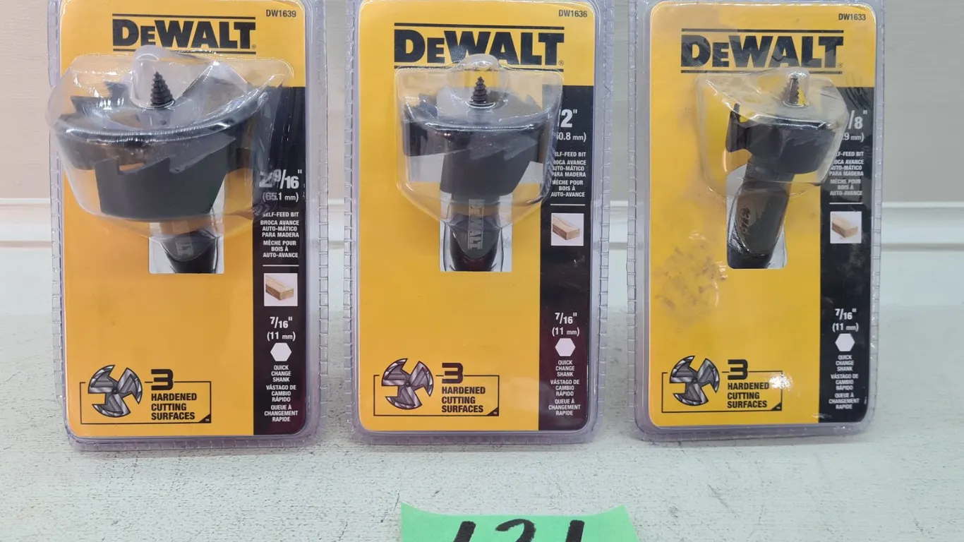 (3) Assorted DeWALT Self-Feed Bits