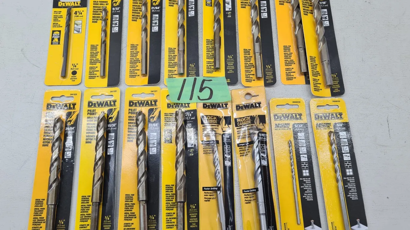 (16) Assorted DeWalt Drill Bits