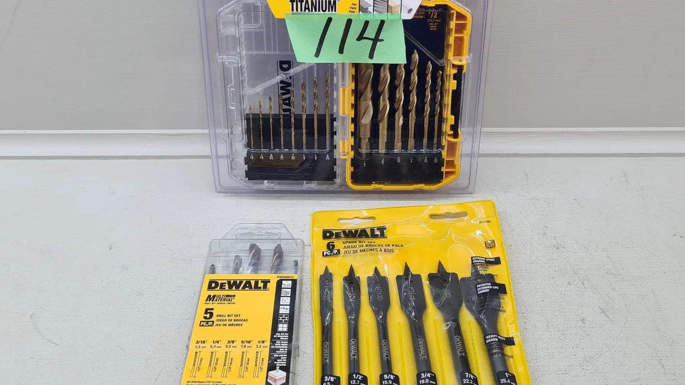 (2) DeWalt Drill Bit Sets & Spade Bit