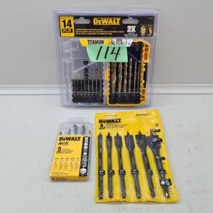(2) DeWalt Drill Bit Sets & Spade Bit