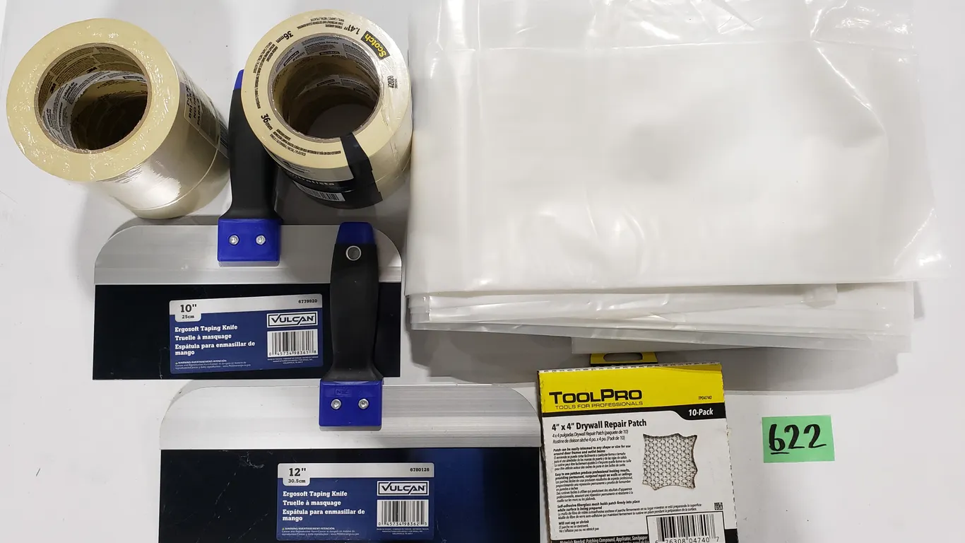 Assorted Drywall Tools & Supplies