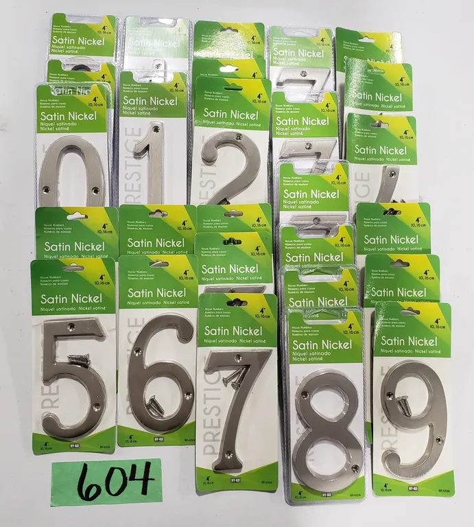 Satin Nickel House Numbers