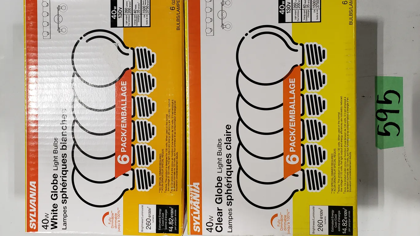 (2) Sylvania 40W Globe Light Bulb Multi-Packs