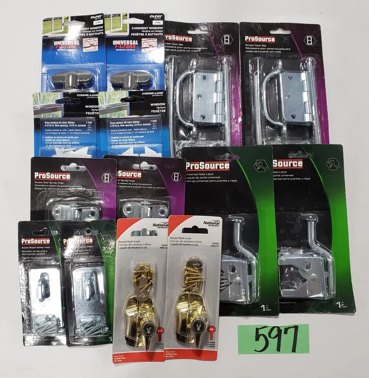Assorted Door & Window Hardware
