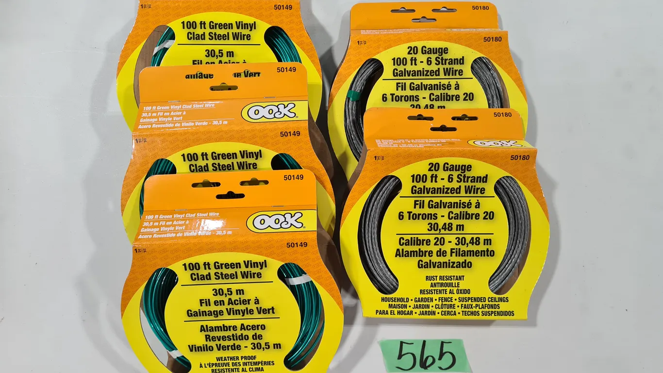 (5) 100ft Steel & Galvanized Wire