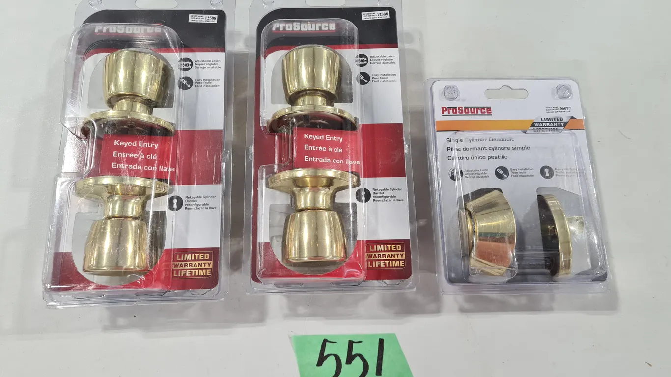 (3) ProSource Brass Door Locks
