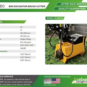 2026 VICSEC VC-EBC32 24 in Mini Excavator Brush Cutter (Unused)