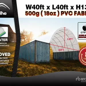 2026 Suihe C404013-500gPVC 40 ft x 40 ft x 13 ft Storage Canopy (Unused)