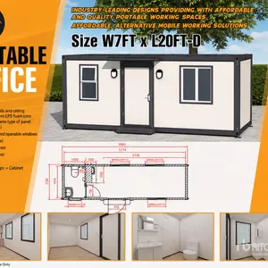 2026 Suihe NMO-20FT-007D-FP 20 ft x 7 ft Skid-Mounted Mobile Office (Unused)