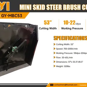 2026 GIYI GY-MBC53 Mini Skid Steer Brush Cutter (Unused)