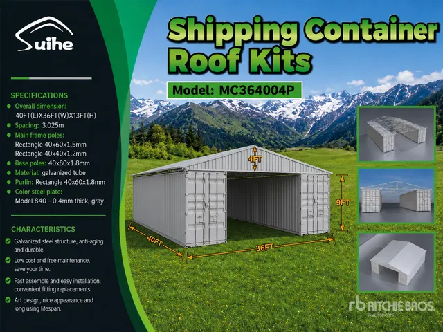 2026 Suihe MC364004P 36 ft x 40 ft Container Shelter (Unused)