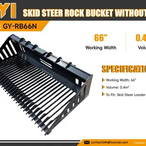 2026 GIYI GY-RB66N 66 in Skid Steer Bucket (Unused)