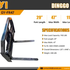 2026 GIYI GY-FR47 29 in Mini Dingo Skid Steer Forks (Unused)