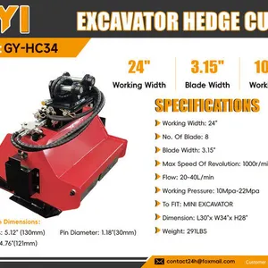 2026 VICSEC VC-HC34 24 in Excavator Brush Cutter (Unused)