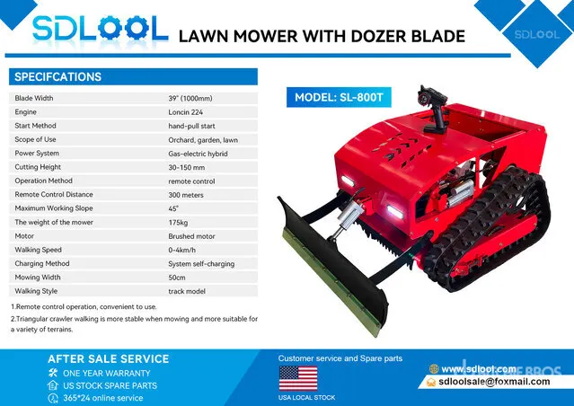 2026 SDLOOL SL800T Remote Control Lawn Mower (Unused)