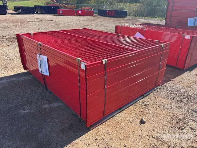 Quantity of (30) 7 ft 5 in x 5 ft 10 in Powder Coated Temporary Site Fence (Unused)