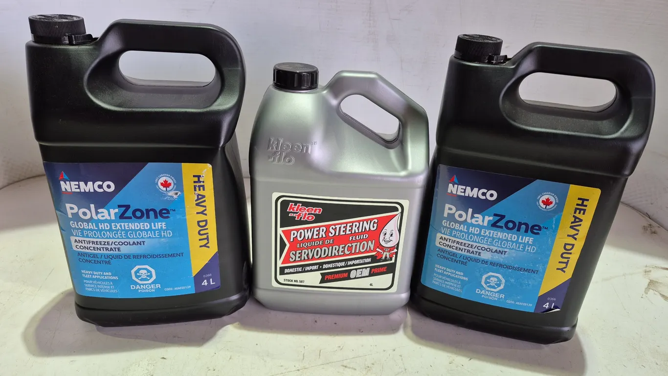 Power Steering Fluid & Antifreeze