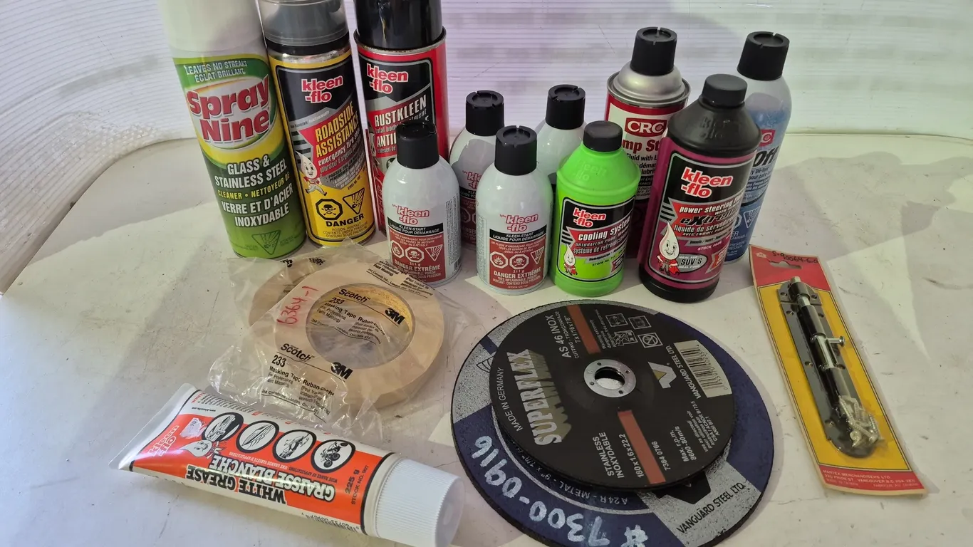 Glass Cleaner, Starting Fluid & Power Steering Fluid