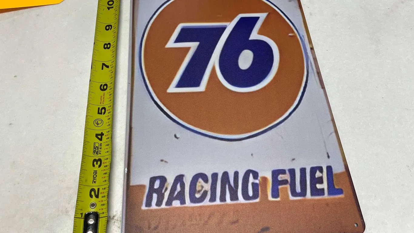 76 Racing Fuel Metal Sign (T-2)