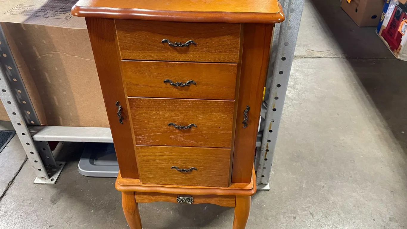 Vintage Thomas Pacconi Armoire Jewelry Box with Jewelry (T3)