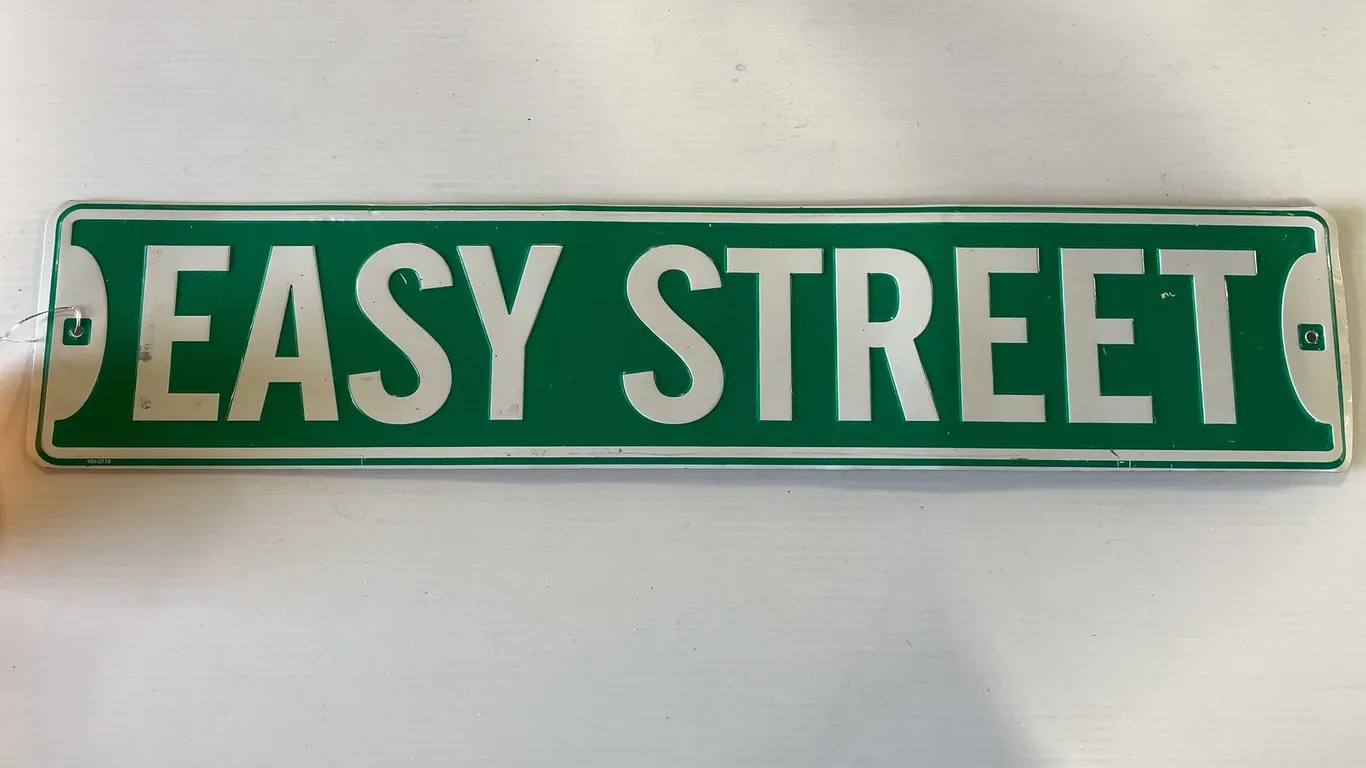 Easy Street Metal Street Sign (T5)