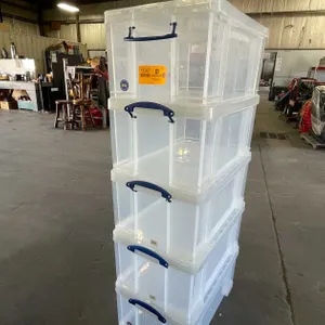 Really Useful 64 Liter Clear Totes (T4)