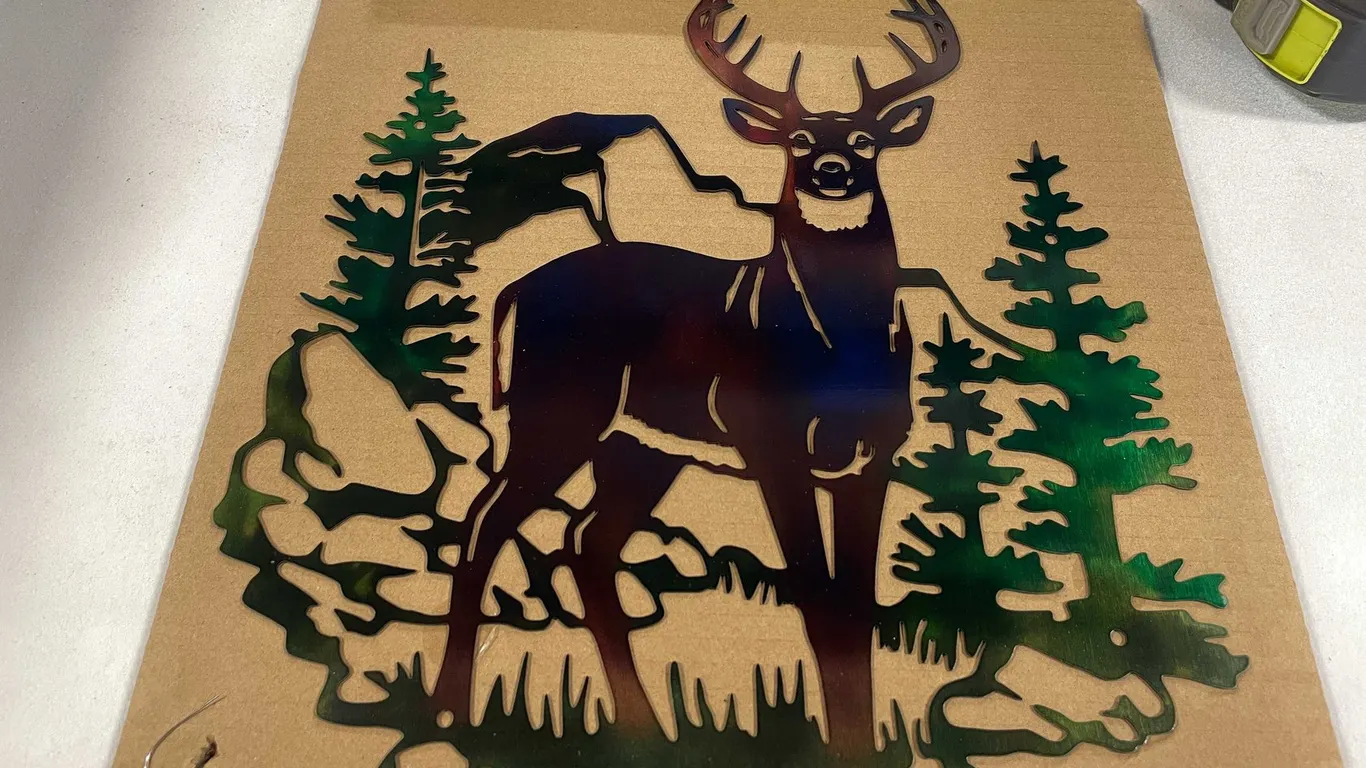 Laser Cut Metal Deer Sign (T-2)