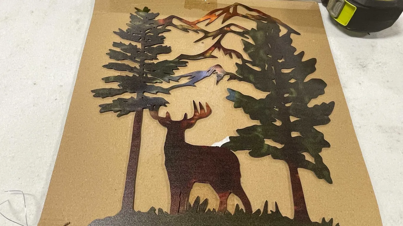 Laser Cut Metal Deer Sign (T-2)