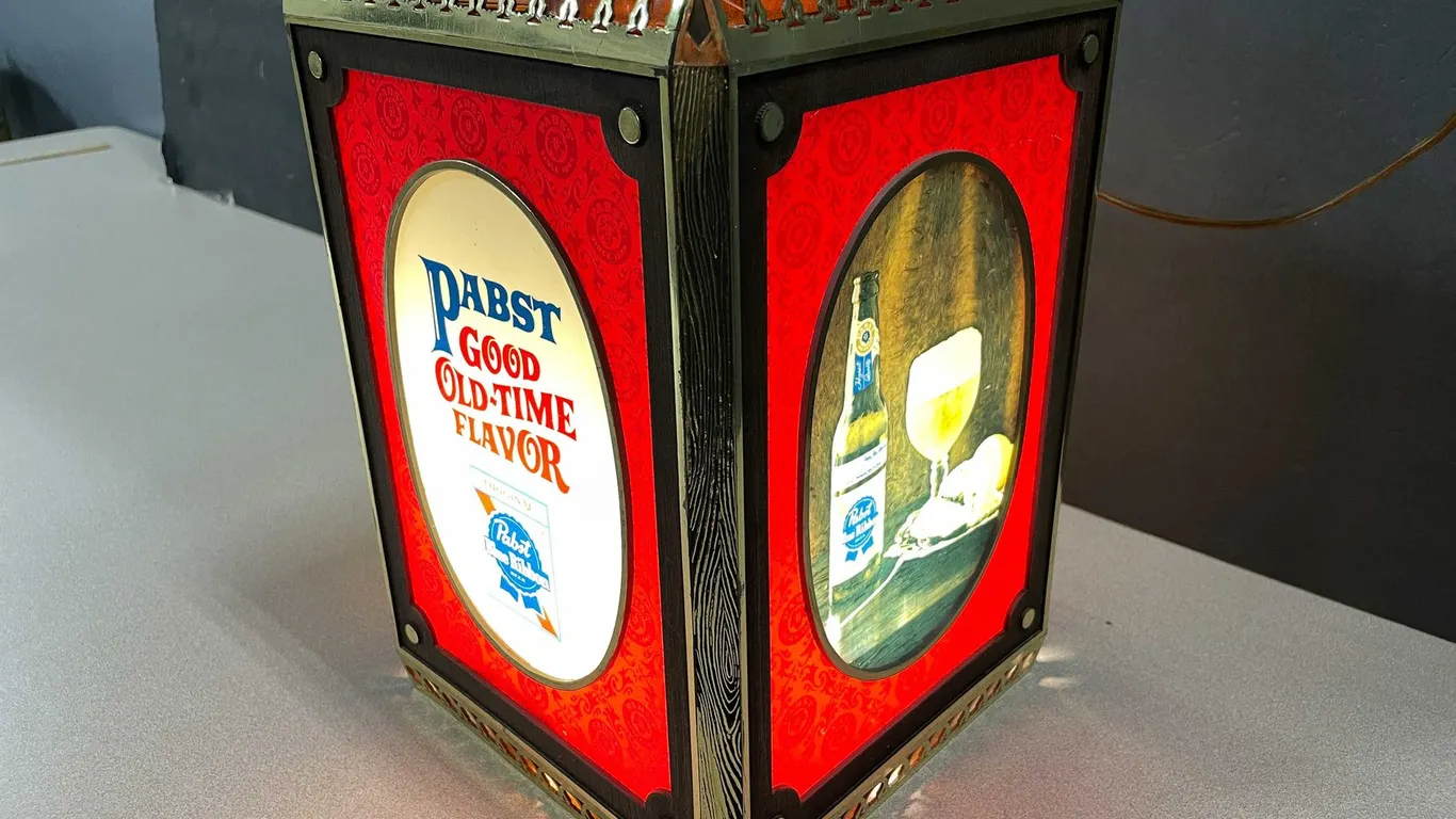 Pabst Blue Ribbon Rotating Sign (T4)