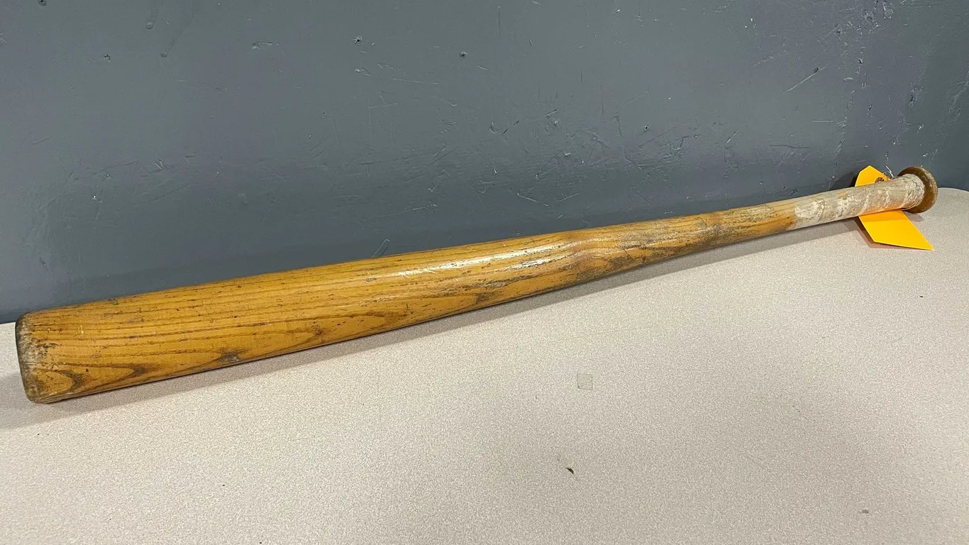 Antique Lathe Hand Turned Baseball Bat (T4)