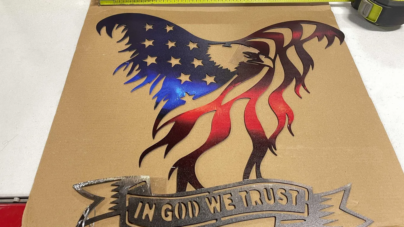 Laser Cut Metal Eagle Sign (T-2)