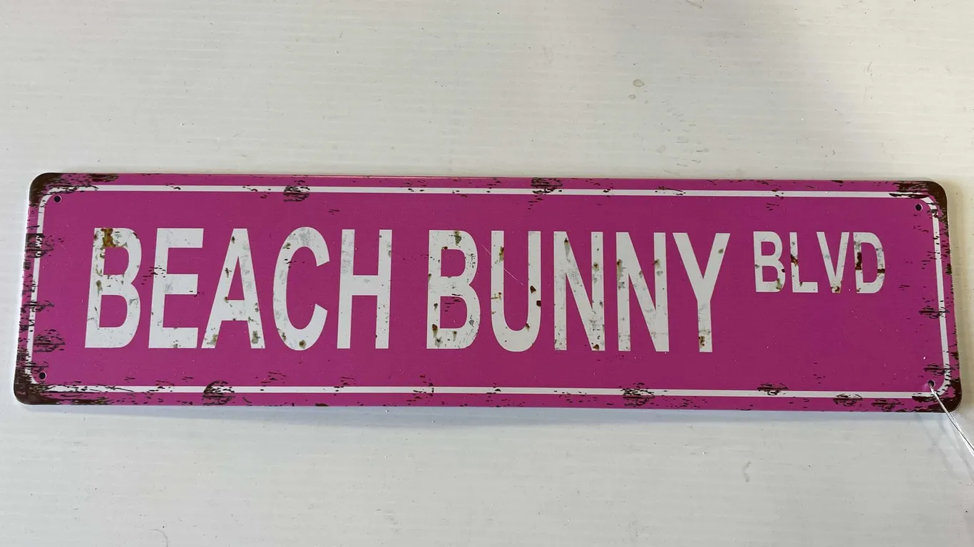 Beach Bunny BLVD Metal Street Sign (T5)