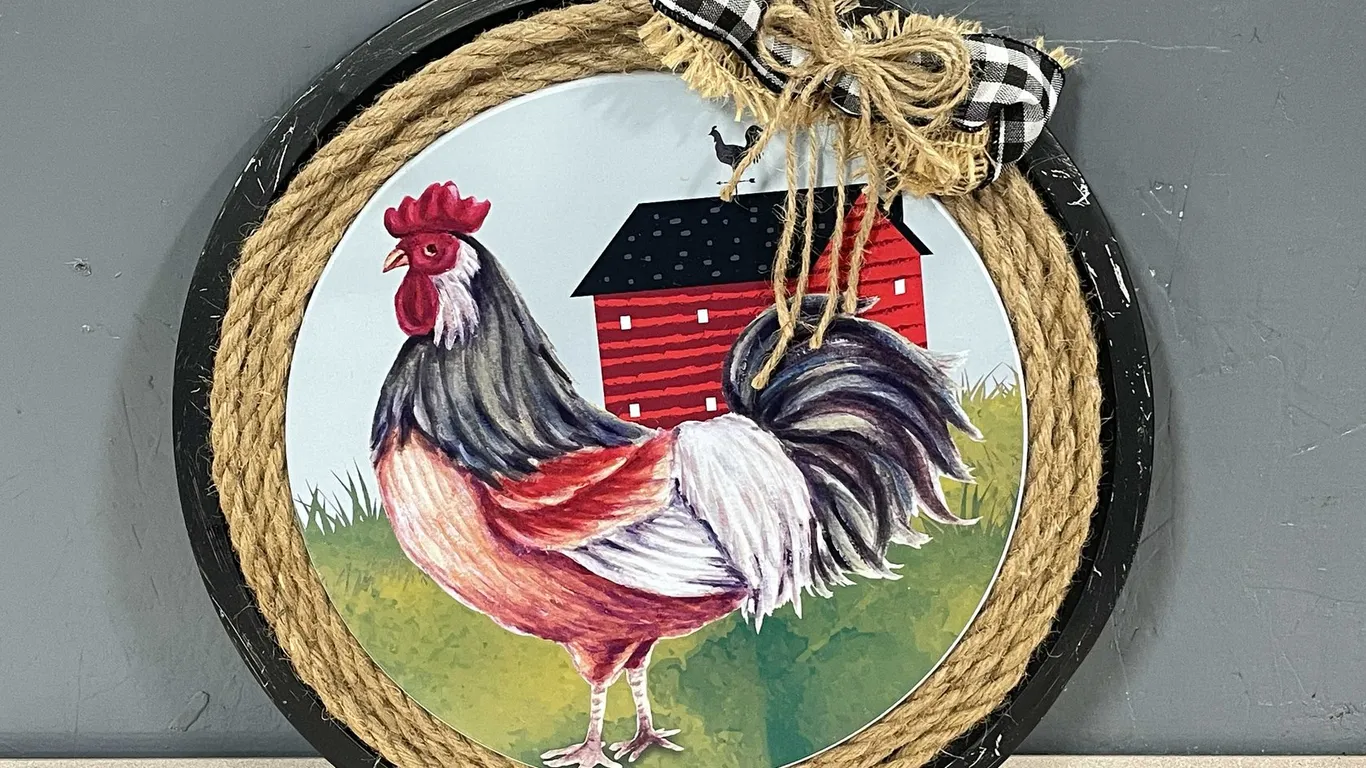 Metal Rooster Wall Decor (T4)