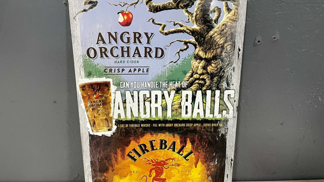 Angry Orchard Angry Balls Metal Sign (T4)