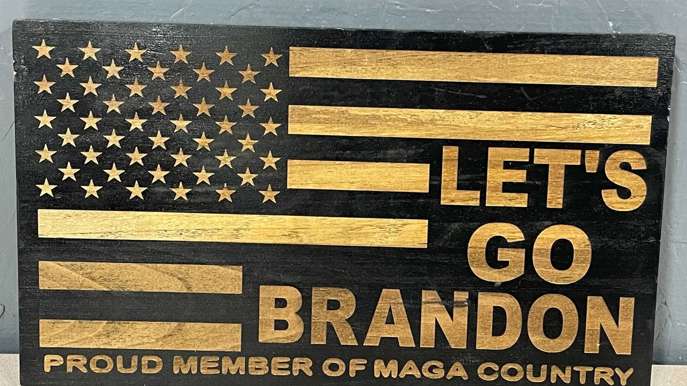 Let's Go Brandon Wooden Sign