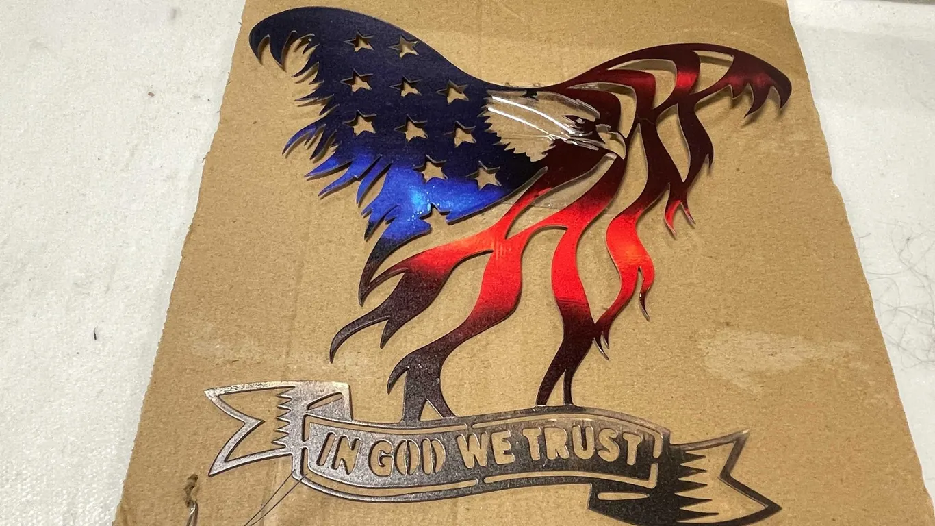 Laser Cut Metal Eagle Sign (T-2)