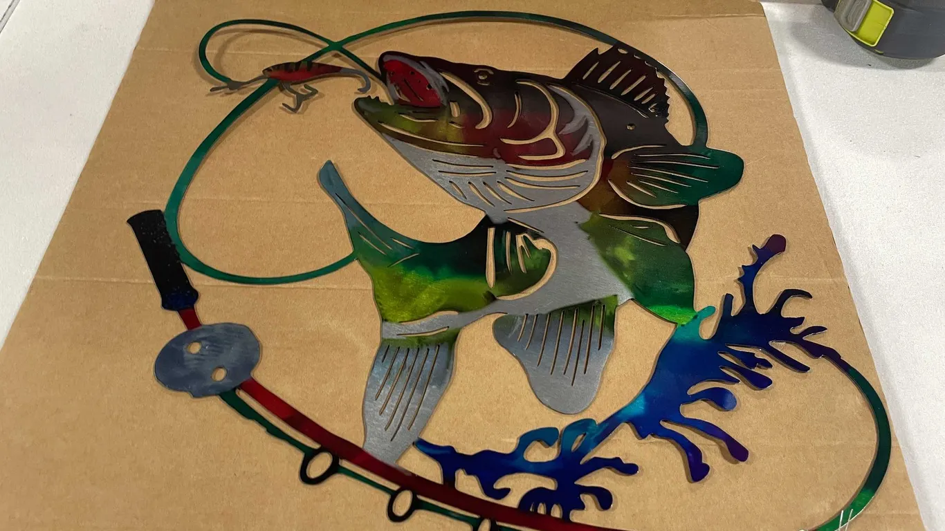 Laser Cut Metal Walleye Sign (T-2)
