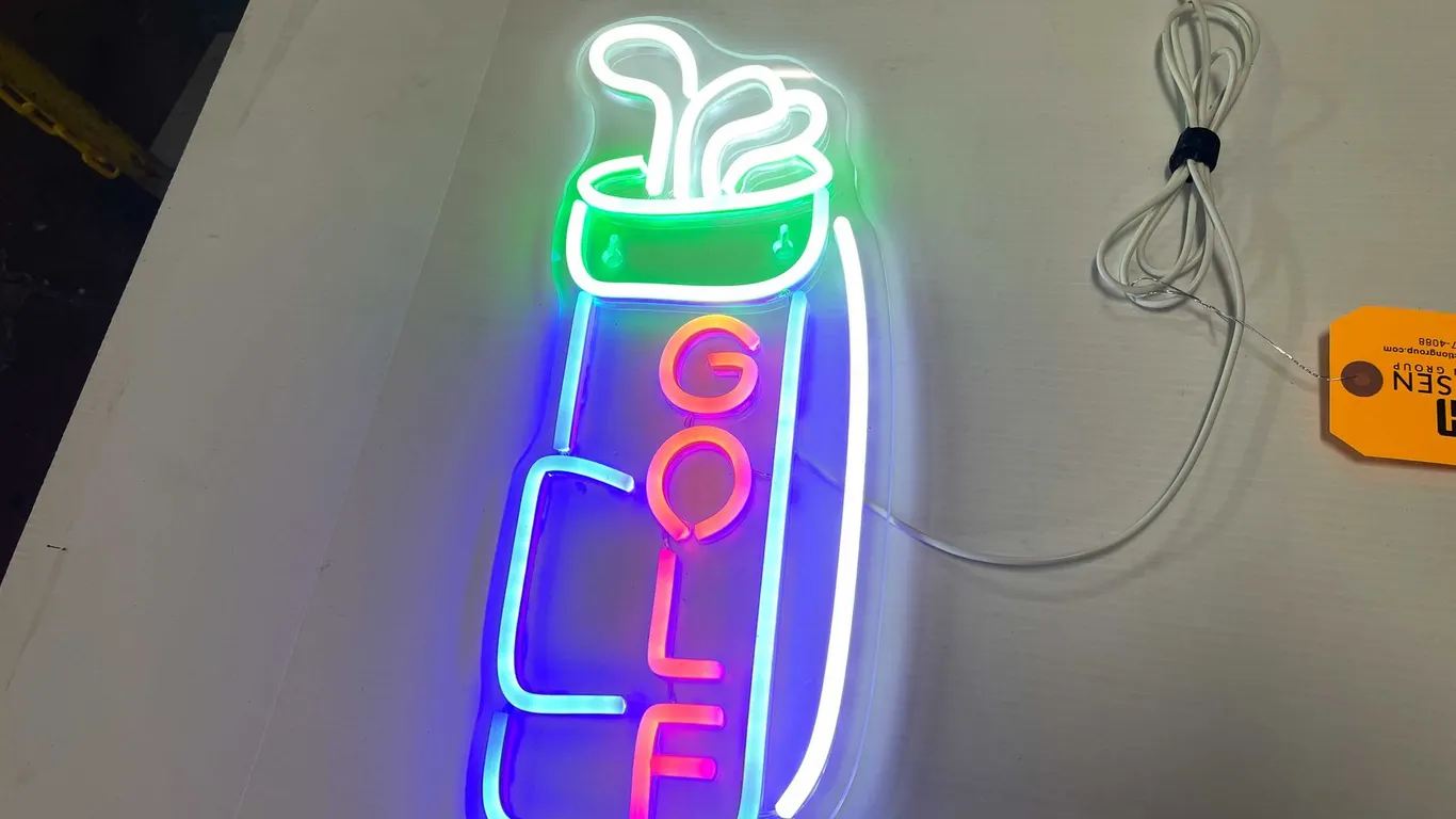 Golf Bag with Golf Clubs LED Neon Style Light (T5)