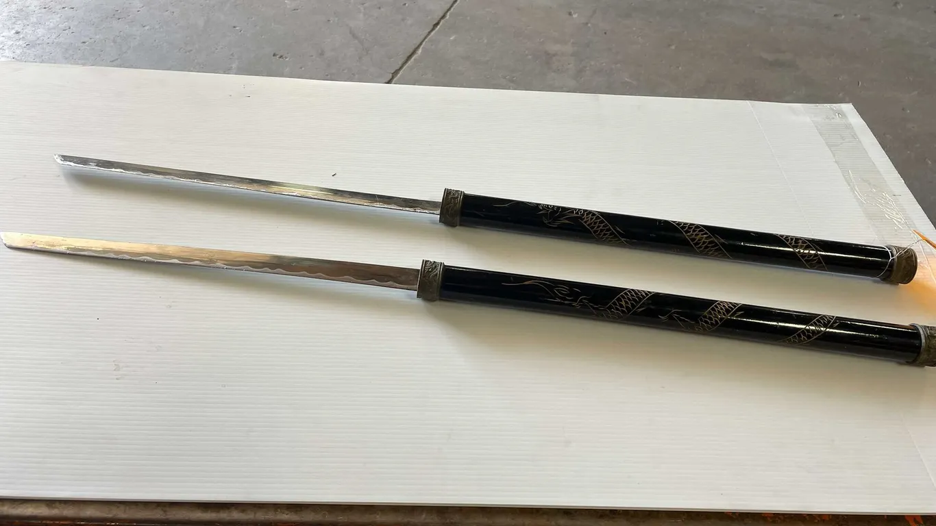 2 in 1 Double Bladed Samurai Ninja Sword Set (T5)