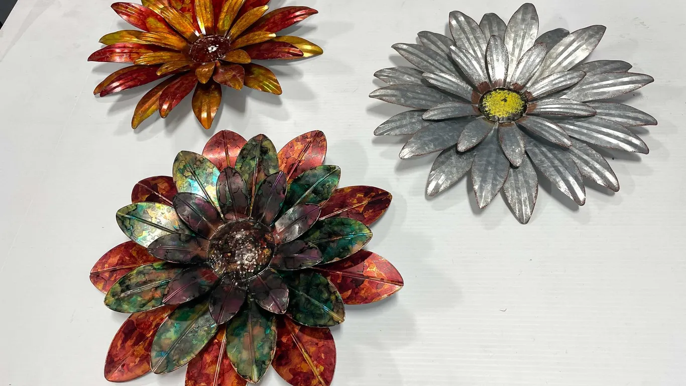 3D Metal Flower Wall Art (T5)