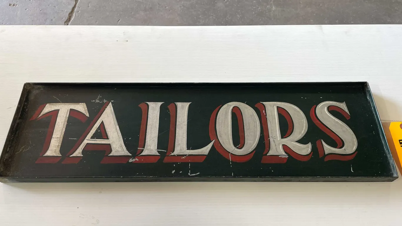 Vintage Double Sided Metal Tailor's Sign (T5)