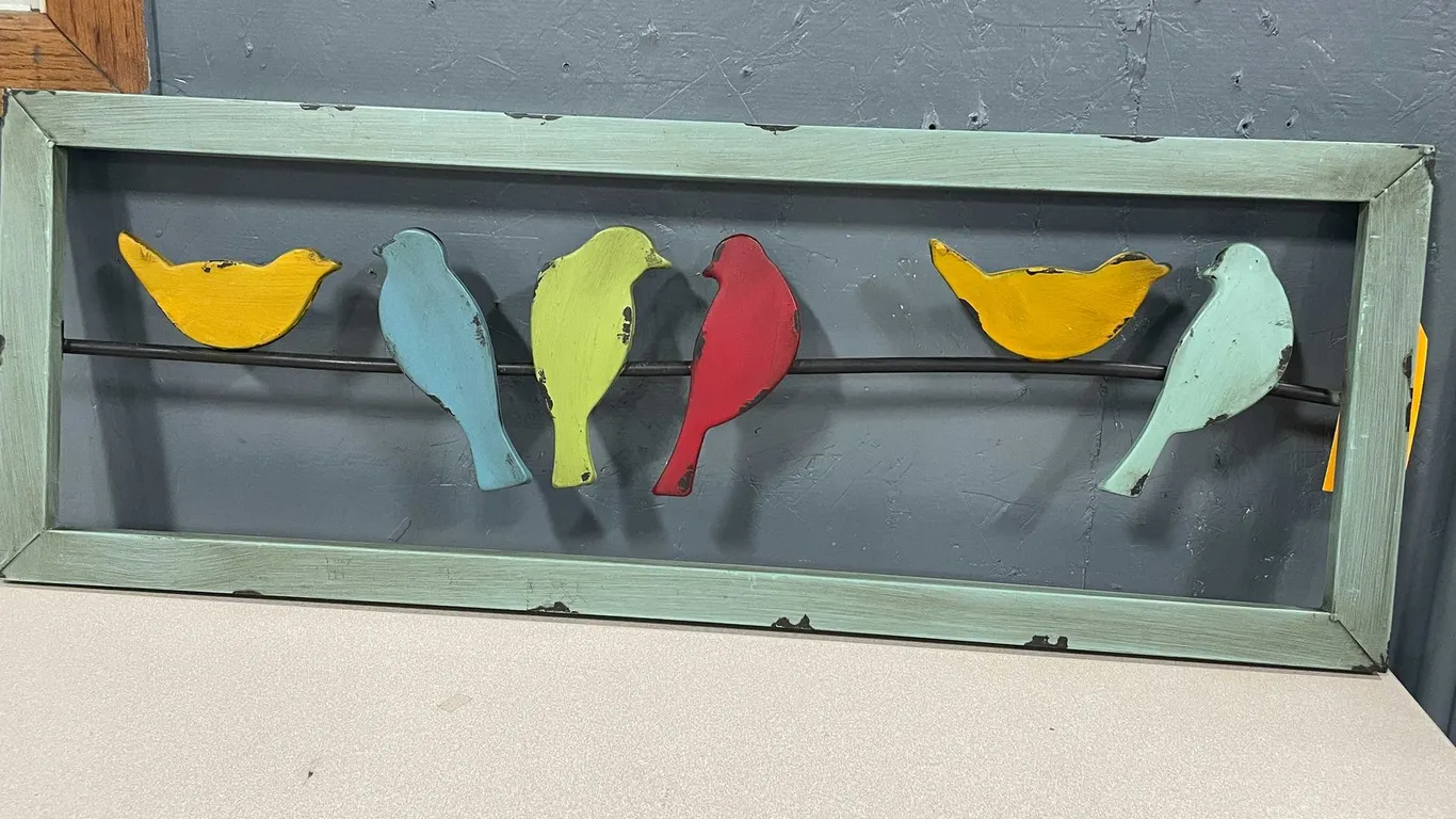 Birds on A Wire Metal Wall Art (T4)